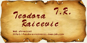 Teodora Raičević vizit kartica